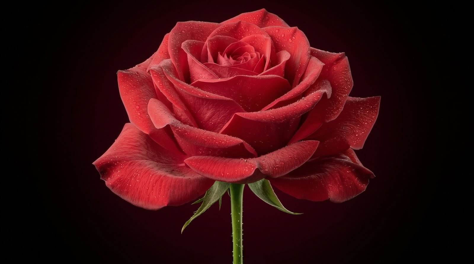 Full Crimson Rose Bloom