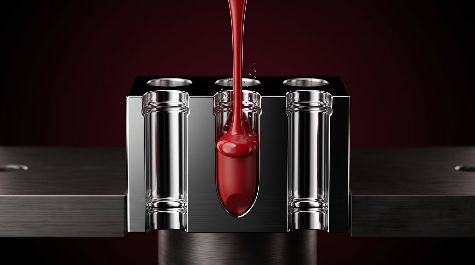 Liquid Carmine Pigment in Brass Mold